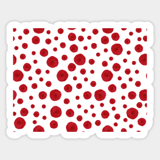 Red flowers pattern Sticker